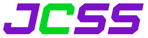 JCSS small logo.  Purple and green logo with 'JCSS' on a transparent background.